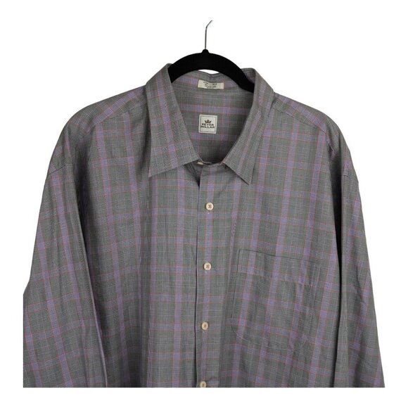 Peter Millar Cotton Micro‎ Check Long Sleeve Button Down Cotton Shirt Size XL - Picture 2 of 10